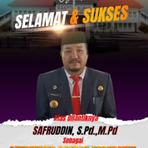 Kadis DPMPTSP Konut Ucapkan Selamat atas Dilantiknya Safruddin, S.Pd., M.Pd. sebagai Sekretaris Daerah KONUT